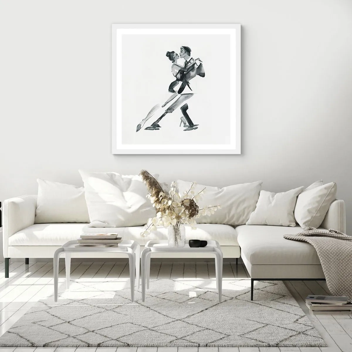 Poster in einem weißen Rahmen - In einem Schlag - 40x40 cm