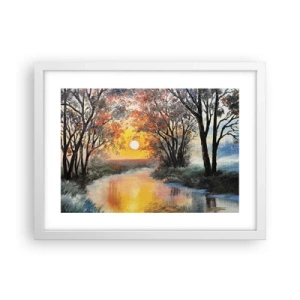 Poster in einem weißen Rahmen - Herbststimmung - 40x30 cm