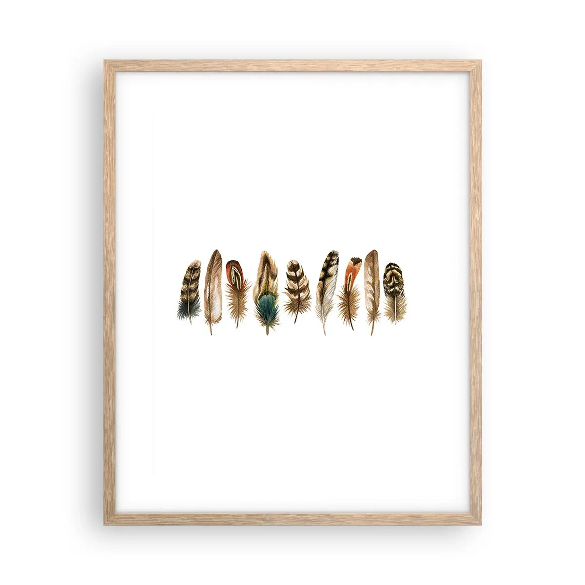 Poster in einem Rahmen aus heller Eiche - Eine federleichte Variante - 40x50 cm