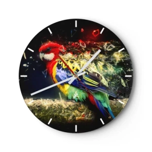 Wanduhr - Glasuhr - Botschafter des Strahlens - 40x40 cm