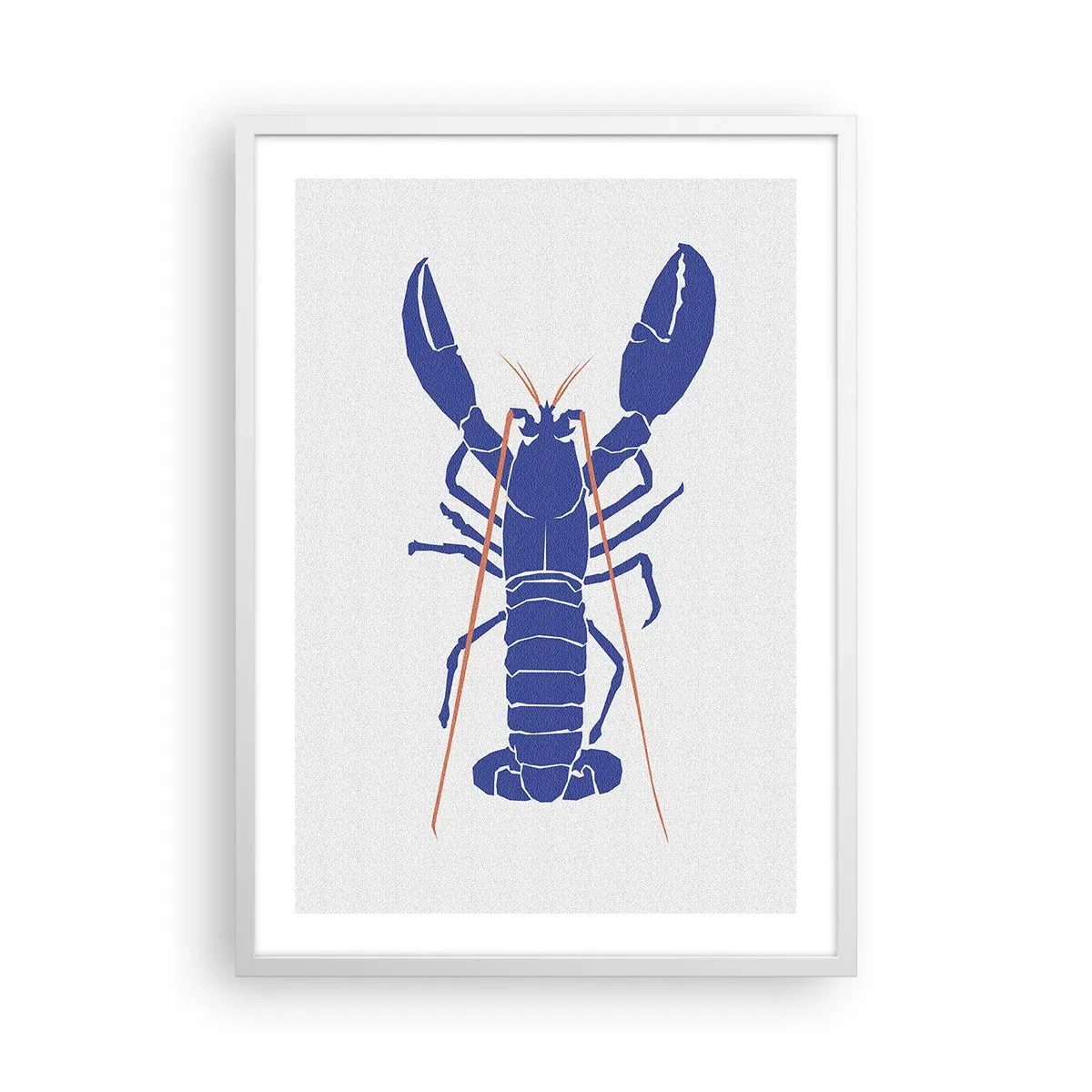 Poster in einem weißen Rahmen - Erlesener Hummer im Granatapfel - 50x70 cm