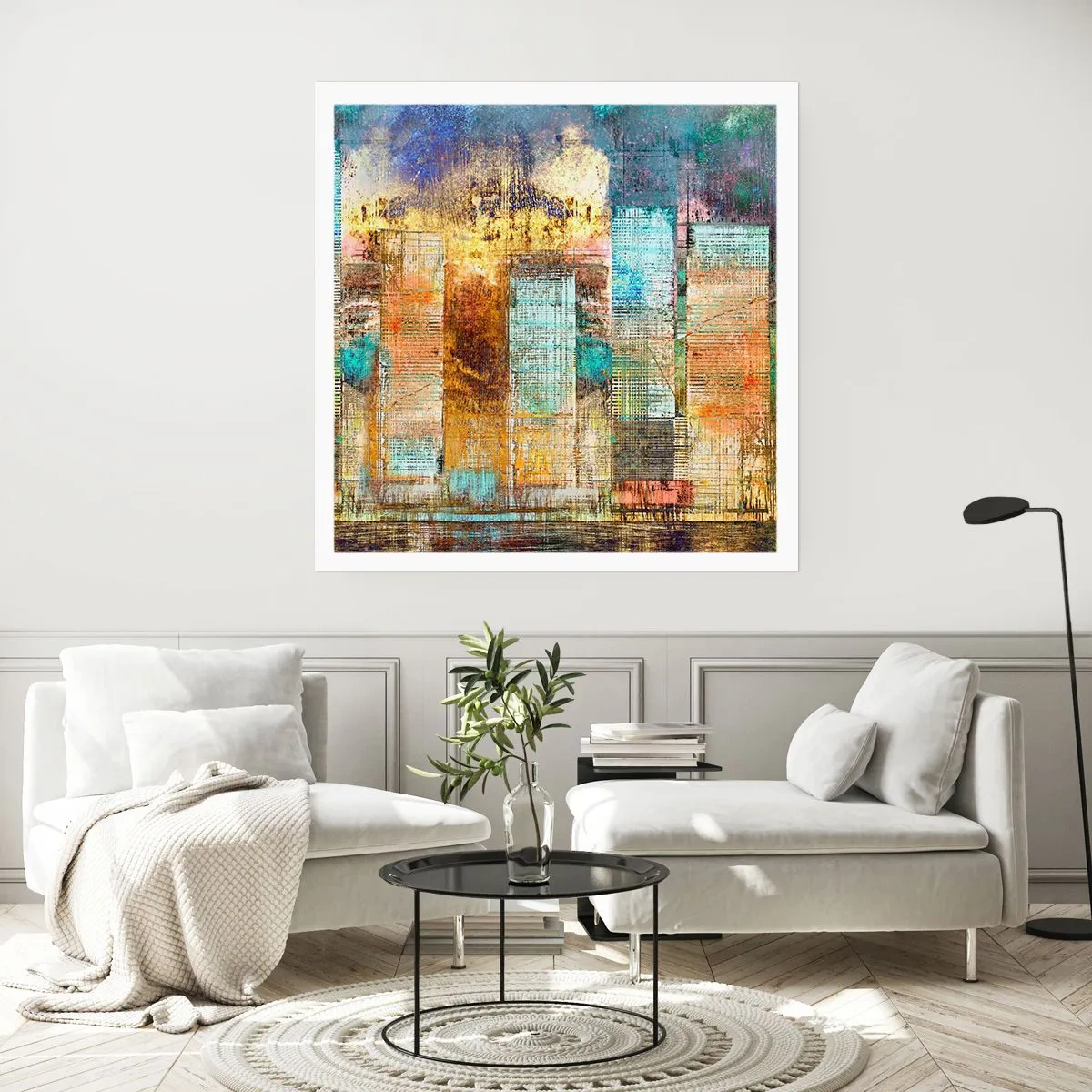 Poster - Sonnige Metropole - 40x40 cm
