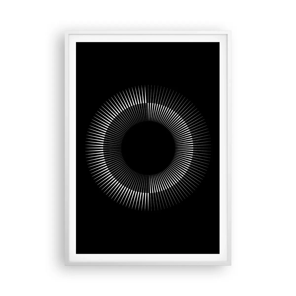 Poster in einem weißen Rahmen - Schwarze Sonne - 70x100 cm