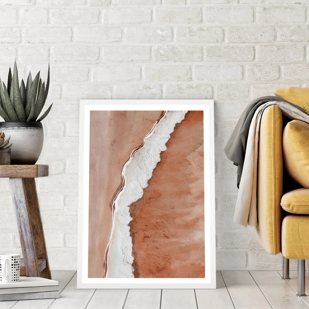 Poster in einem weißen Rahmen - In Farben der Erde - 50x70 cm