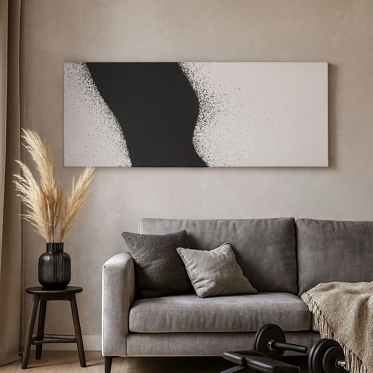 Bild auf Leinwand - Leinwandbild - Flüssiges Gleichgewicht - 100x40 cm