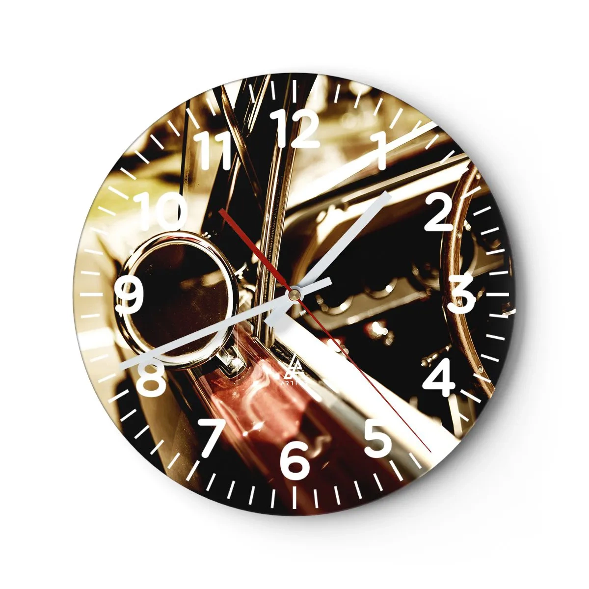Wanduhr - Glasuhr - Ein Auto mit Seele - 40x40 cm