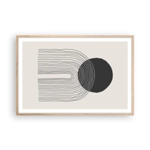 Poster in einem Rahmen aus heller Eiche - Zittern und Vertrauen - 91x61 cm