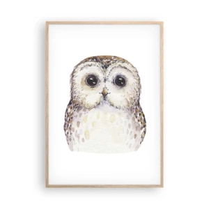 Poster in einem Rahmen aus heller Eiche - Schau mir in die Augen - 70x100 cm