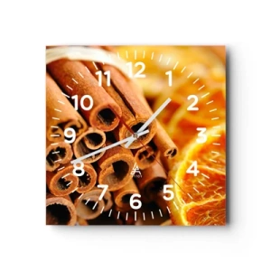 Wanduhr - Glasuhr - Kannst du ihr Aroma riechen? - 30x30 cm