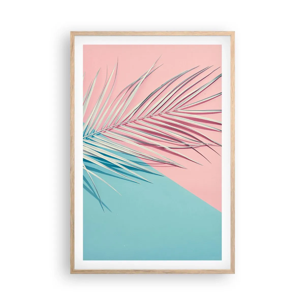 Poster in einem Rahmen aus heller Eiche - Tropischer Eindruck - 61x91 cm