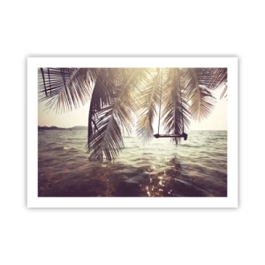 Poster - Sie können nach Belieben in den Wolken schwingen - 70x50 cm