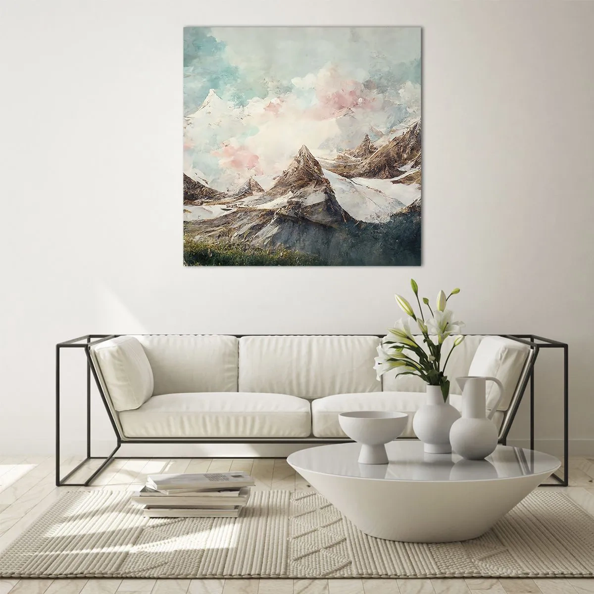 Glasbild - Bild auf glas - Felsklingen - 60x60 cm