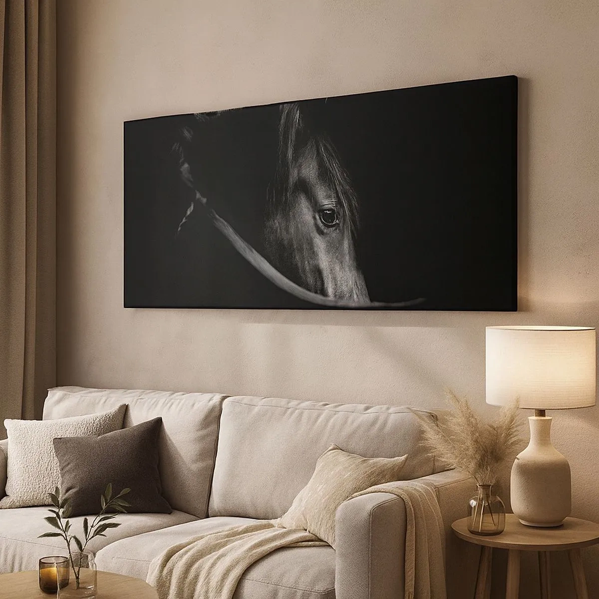 Bild auf Leinwand - Leinwandbild - Schwarzer Prinz - 100x40 cm