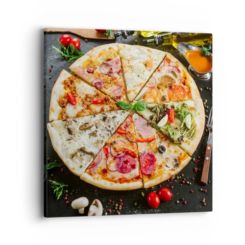 Bild auf Leinwand - Leinwandbild - Eine Reihe von Geschmacksrichtungen - 40x40 cm