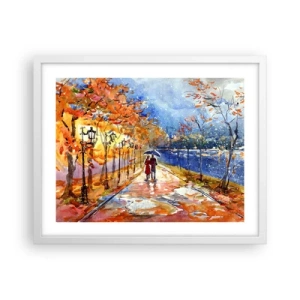 Poster in einem weißen Rahmen - Gemeinsam bis an die Grenze der Zeit - 50x40 cm