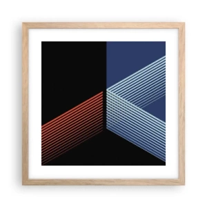 Poster in einem Rahmen aus heller Eiche - Eine einfache Geschichte - 40x40 cm