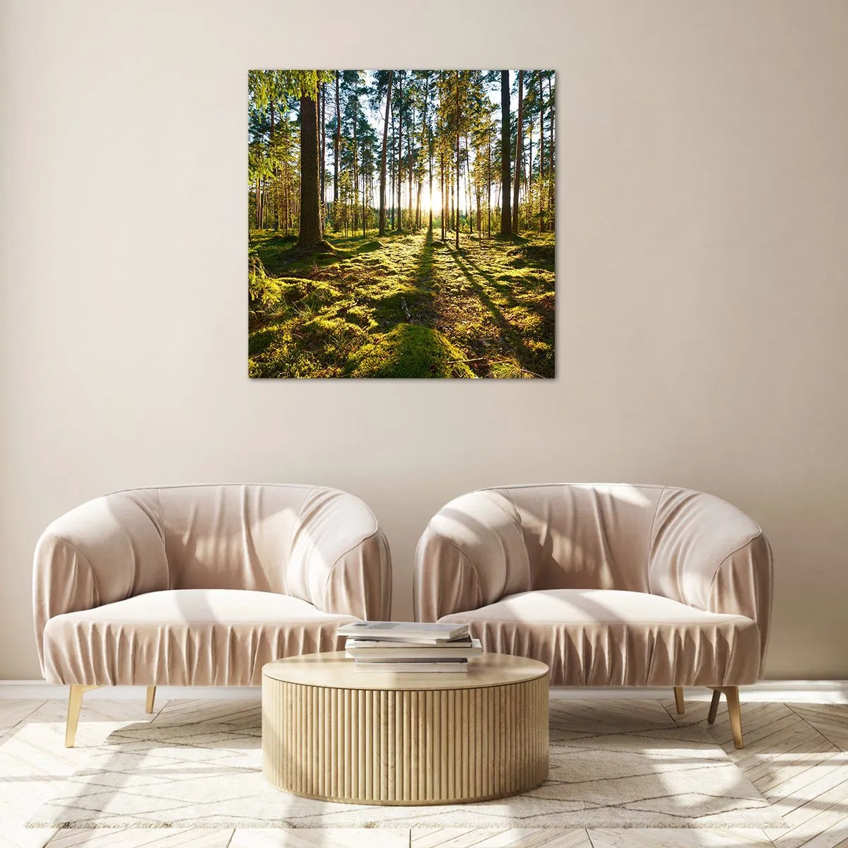 Glasbild - Bild auf glas - … Hinter den sieben Wäldern - 60x60 cm