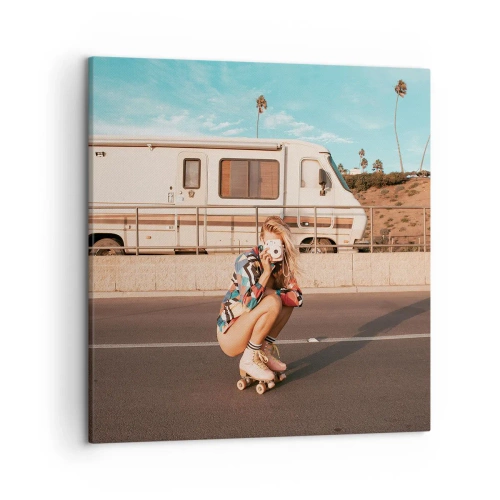 Bild auf Leinwand - Leinwandbild - Lächel bitte! - 50x50 cm