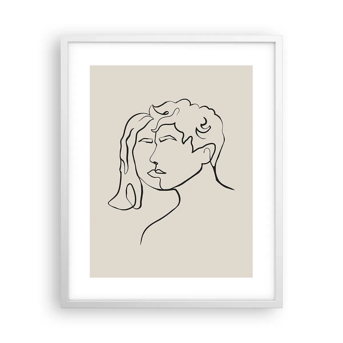 Poster in einem weißen Rahmen - Und es wurde Einheit - 40x50 cm