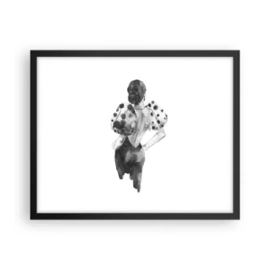 Poster in einem schwarzem Rahmen - Sie ging direkt vorbei - 50x40 cm