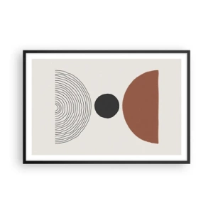 Poster in einem schwarzem Rahmen - Das Zentrum der Aufmerksamkeit - 91x61 cm