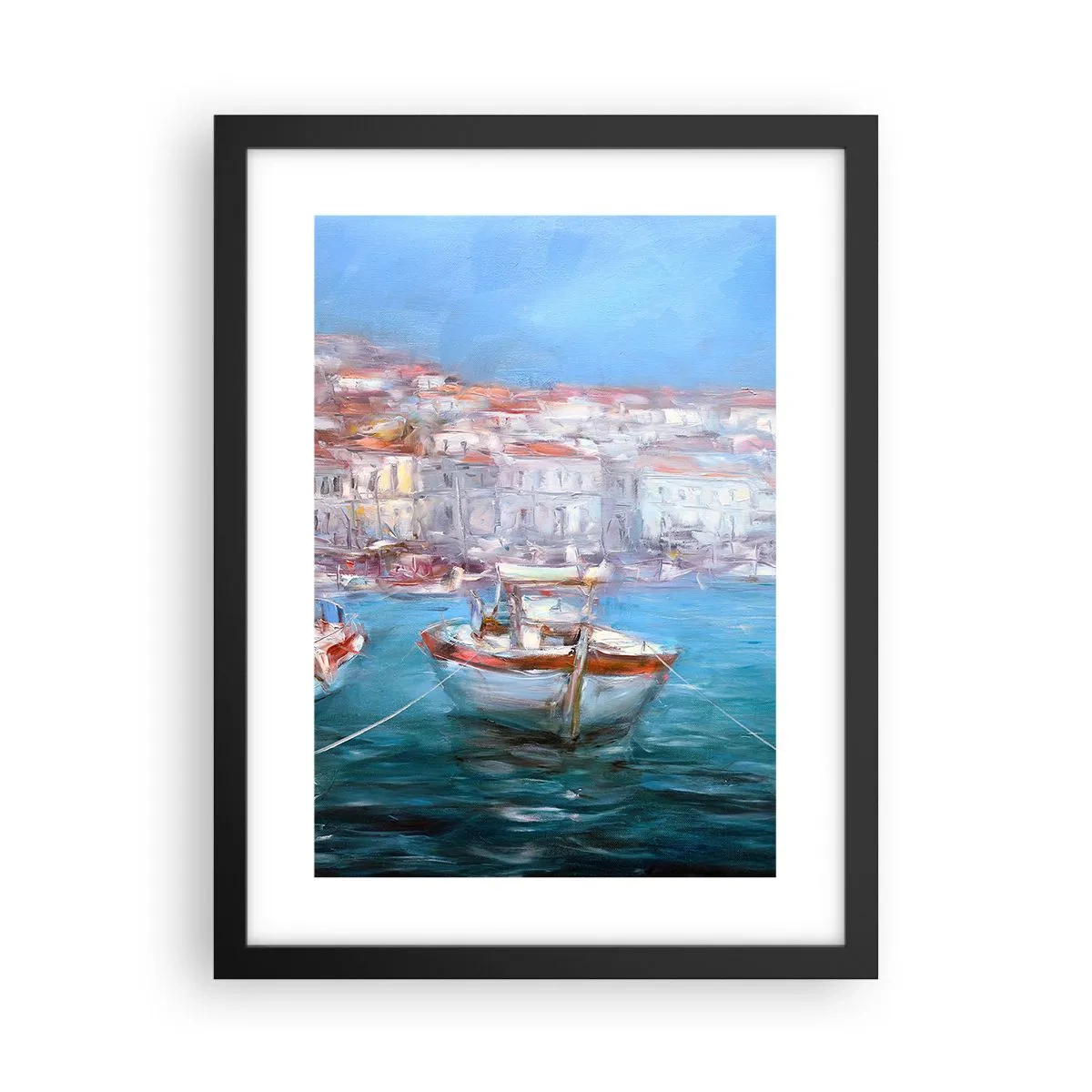 Poster in einem schwarzem Rahmen - Italienische Bucht - 30x40 cm