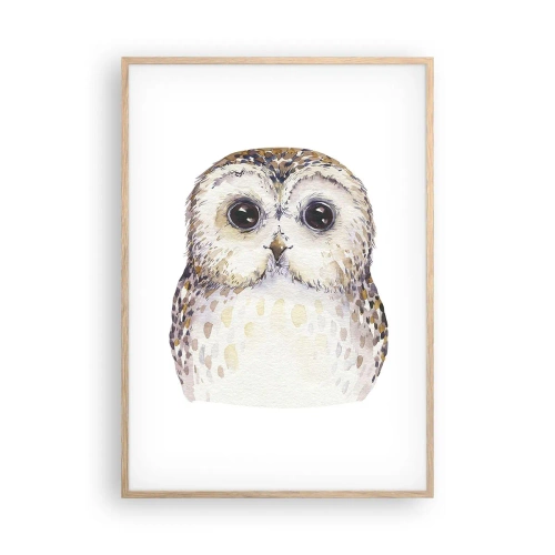 Poster in einem Rahmen aus heller Eiche - Schau mir in die Augen - 70x100 cm