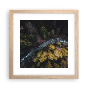 Poster in einem Rahmen aus heller Eiche - Schnell und immer schneller - 30x30 cm