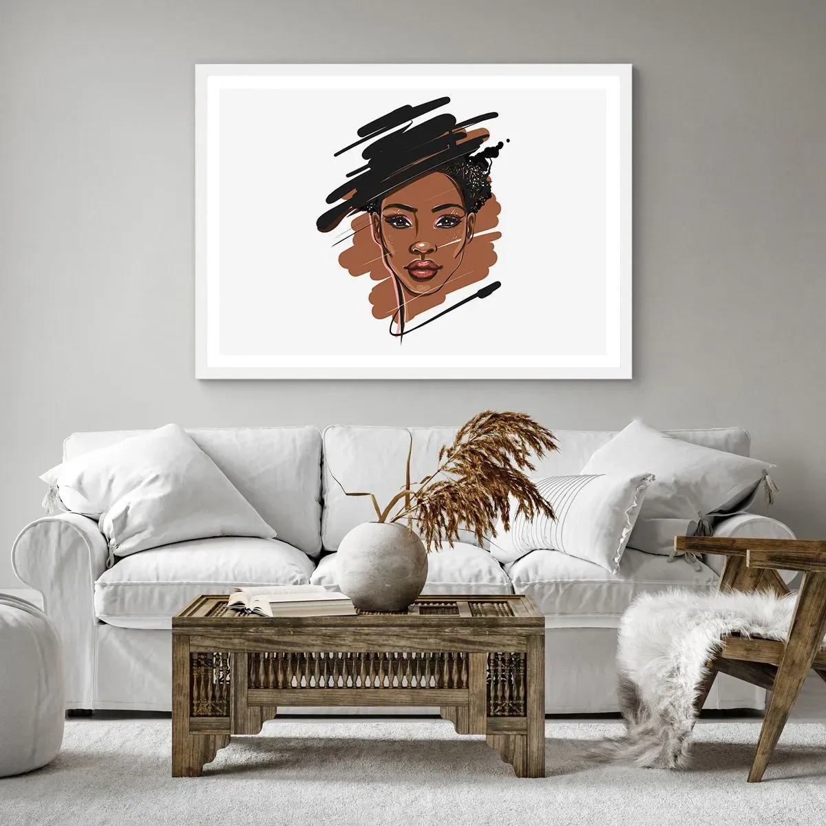 Poster in einem weißen Rahmen - Süß wie Schokolade - 70x50 cm