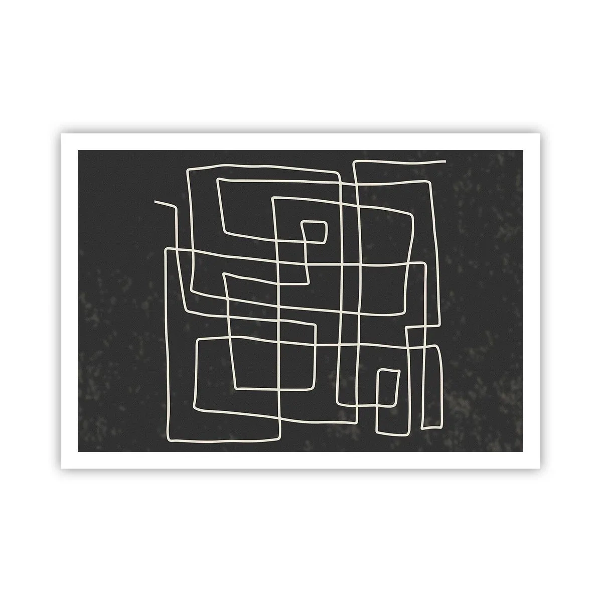 Poster - Abstraktes geometrisches Muster auf dunklem Hintergrund - 100x70cm - Nicht so einfach - Moderne Wanddekoration für Wohnzimmer und Schlafzimmer ARTTOR