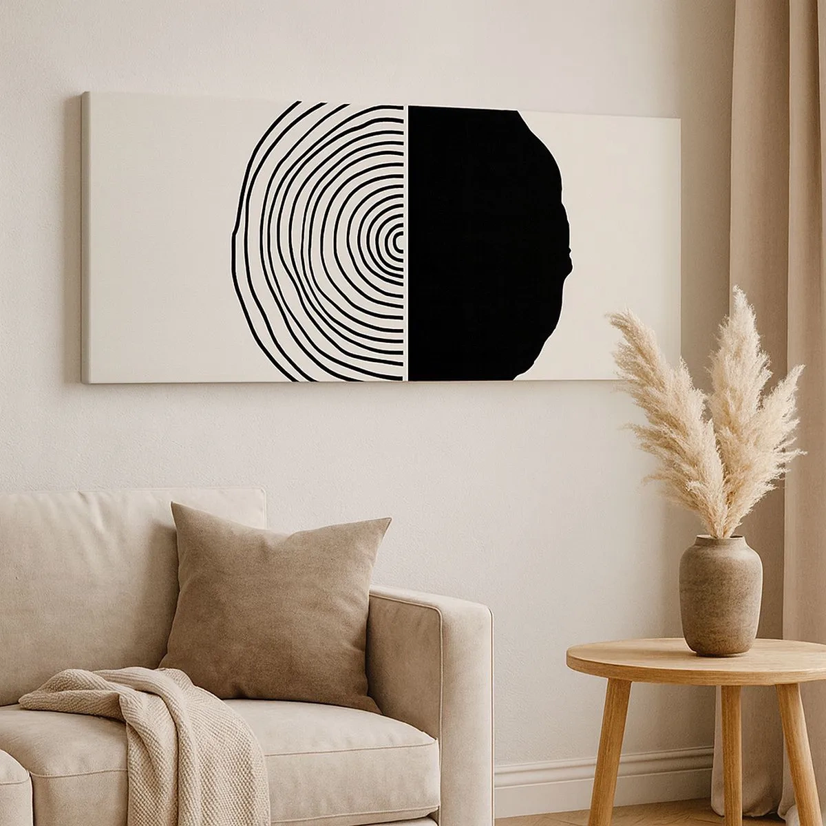 Bild auf Leinwand - Leinwandbild - Halb und halb - 100x40 cm