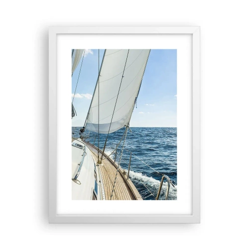 Poster in einem weißen Rahmen - Ahoi, Abenteuer - 30x40 cm