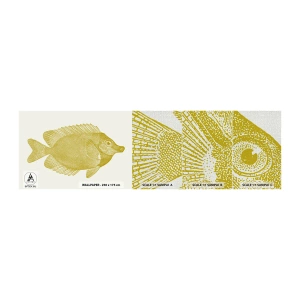 Fototapeten Muster Premium Canvas - Fisch und das war’s - Fisch, Strand, Tier - 100x30 cm