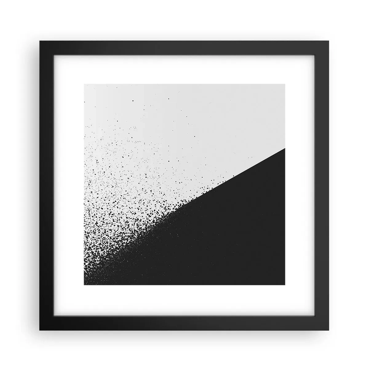 Poster in einem schwarzem Rahmen - Immer schneller, immer mehr - 30x30 cm