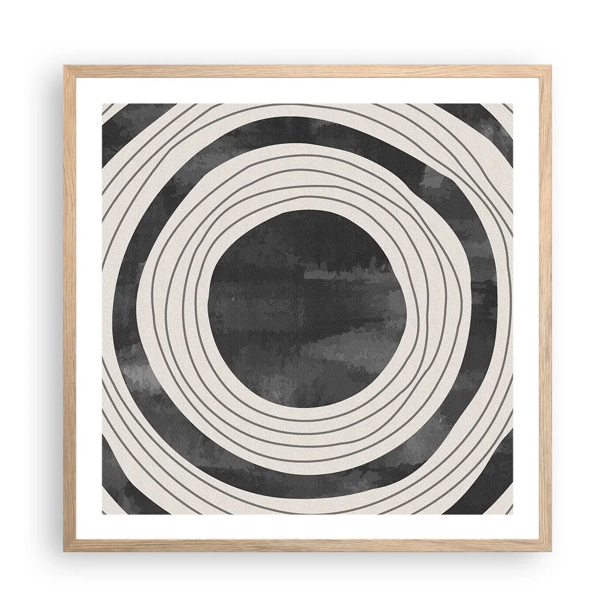 Poster in einem Rahmen aus heller Eiche - Auf den Punkt gebracht - 60x60 cm