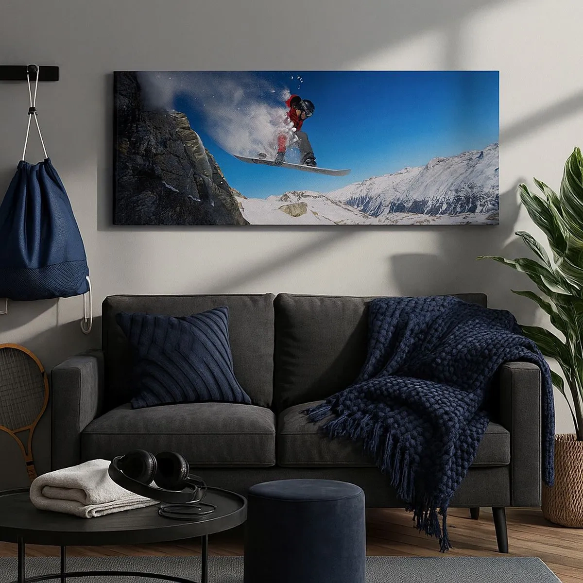 Bild auf Leinwand - Leinwandbild - Und du wurdest Teil des Raums - 100x40 cm