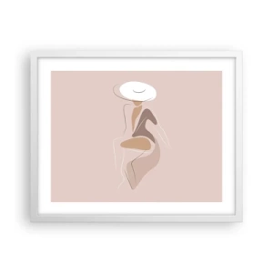 Poster in einem weißen Rahmen - Eine Dame sein - 50x40 cm