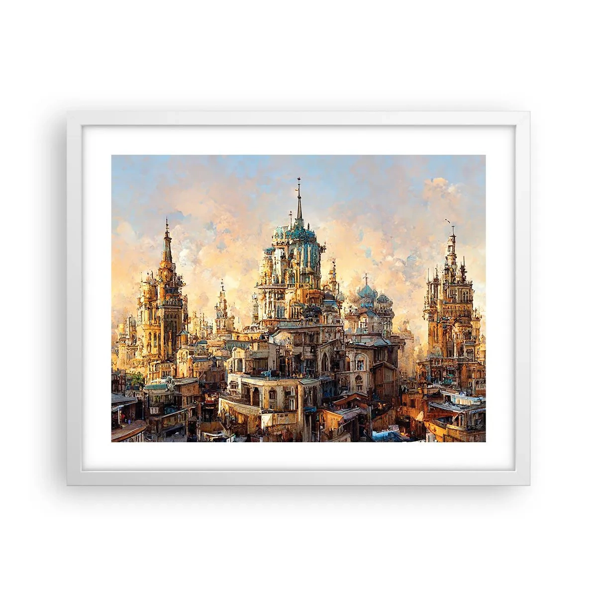 Poster in einem weißen Rahmen - Stadt der Städte - 50x40 cm