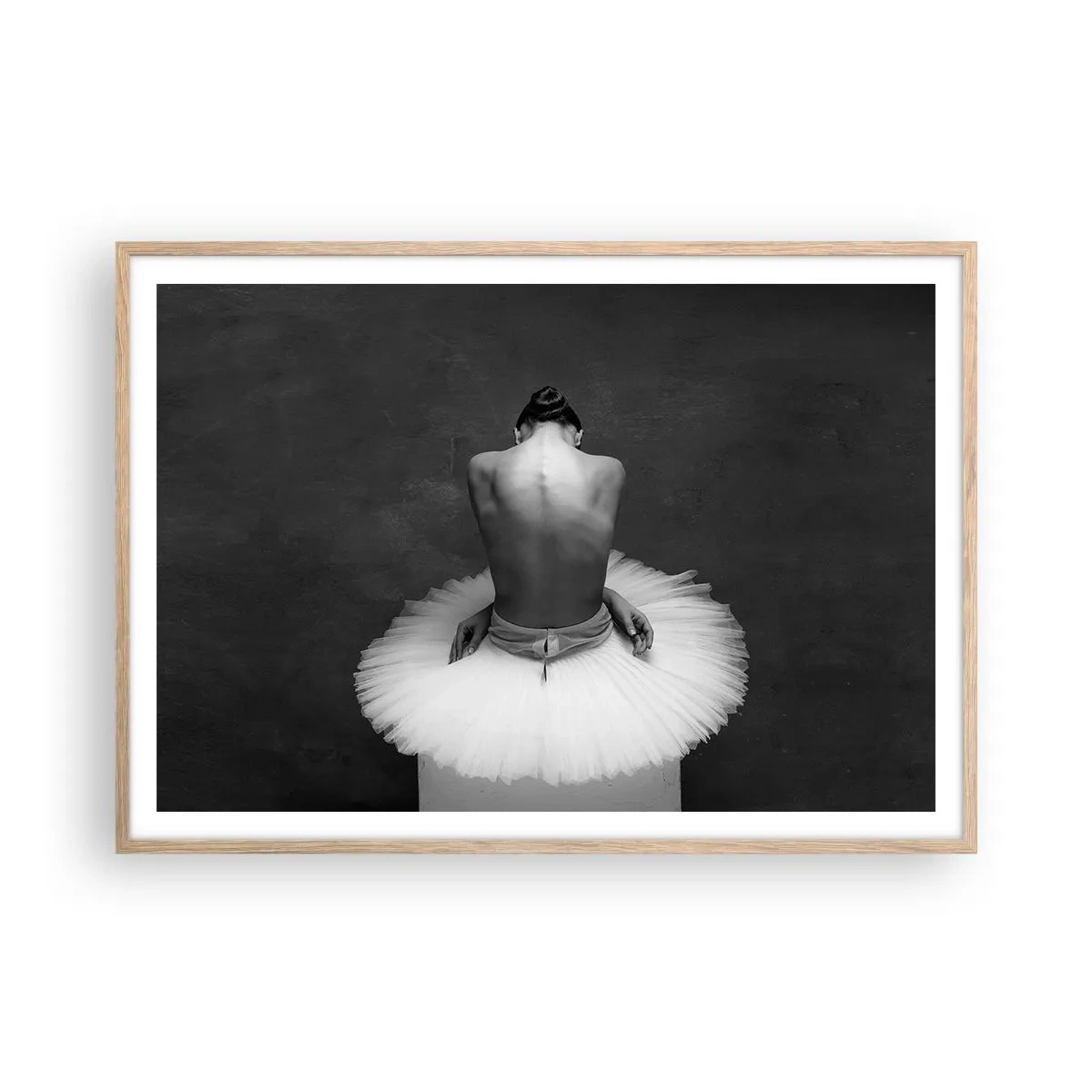 Poster in einem Rahmen aus heller Eiche - Es blüht gerade - 100x70 cm