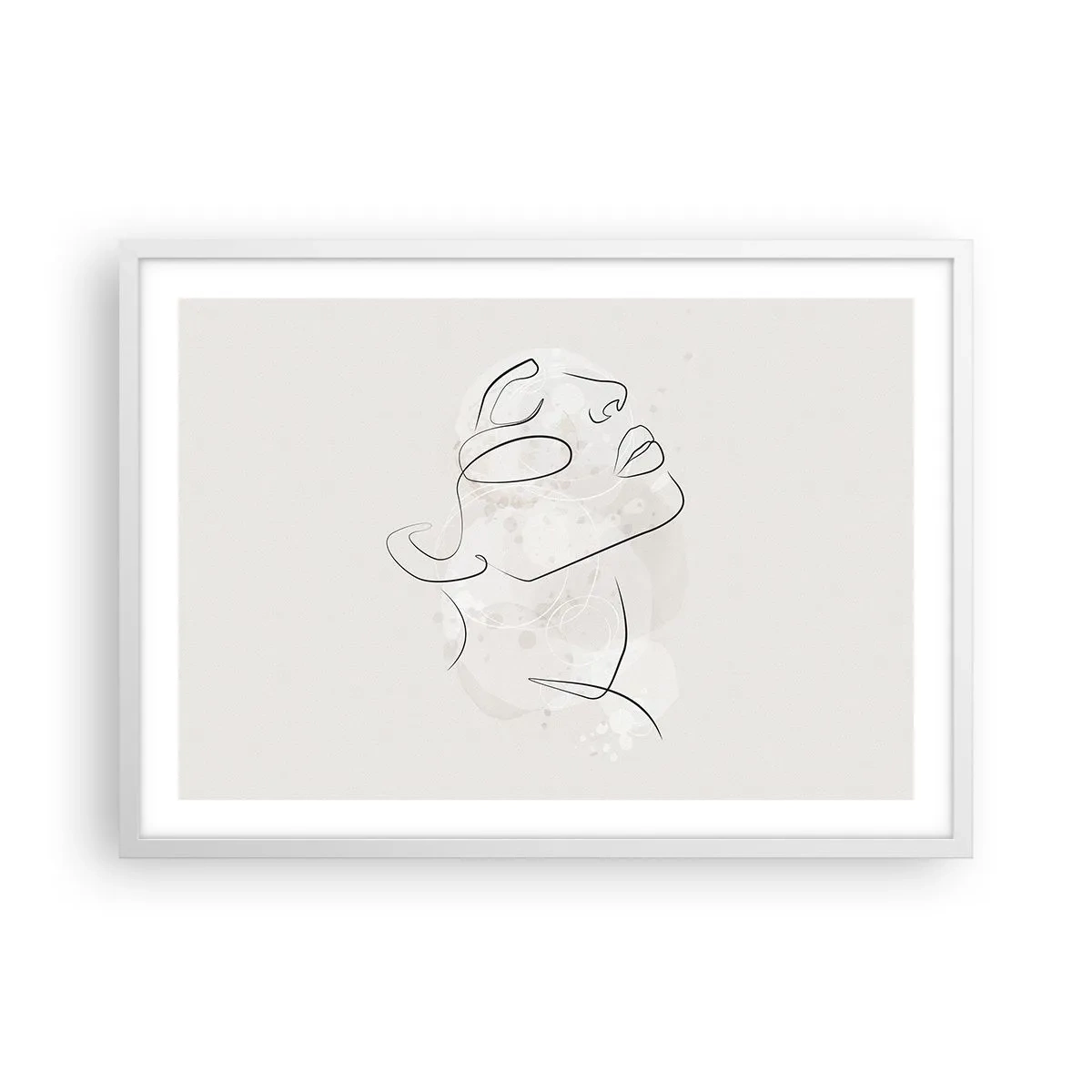 Poster in einem weißen Rahmen - Die Umrisse eines Traums - 70x50 cm