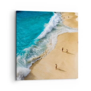 Bild auf Leinwand - Leinwandbild - Und dann die Sonne, der Strand… - 70x70 cm