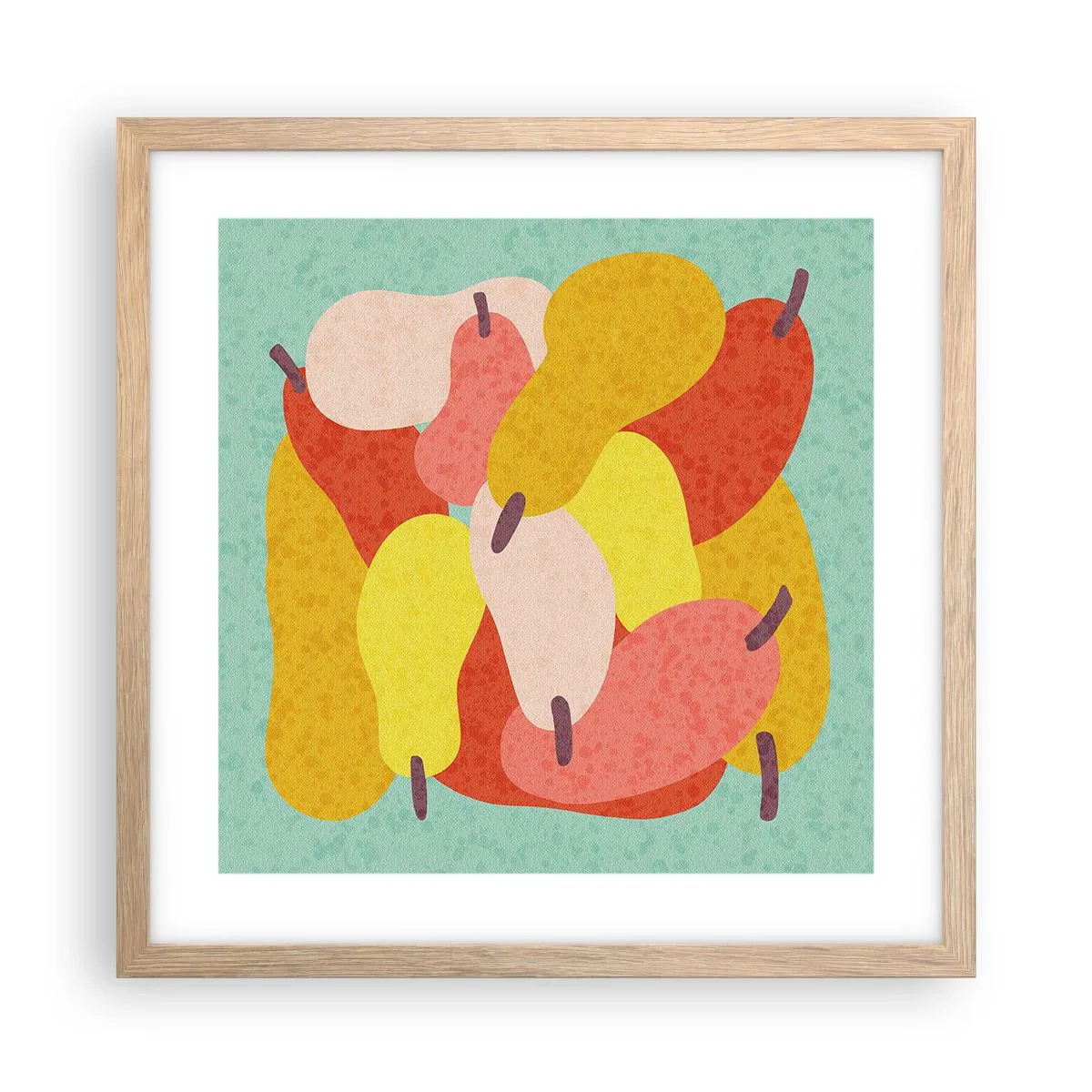 Poster in einem Rahmen aus heller Eiche - Probieren Sie die Sommersonne - 40x40 cm