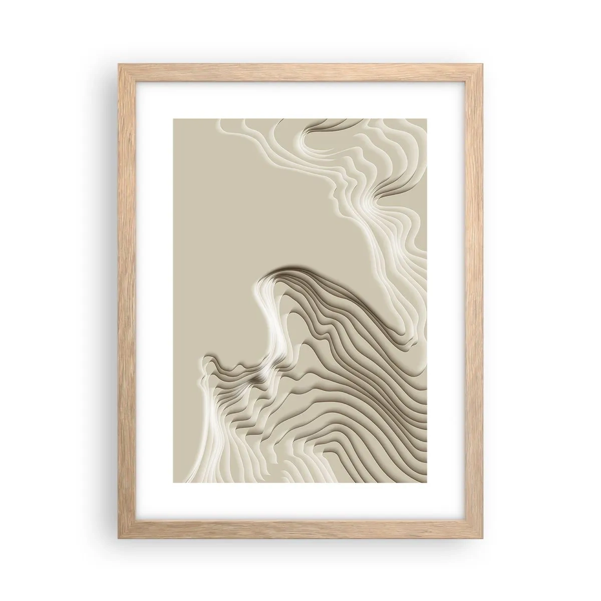 Poster in einem Rahmen aus heller Eiche - Topographie der Kunst - 30x40 cm