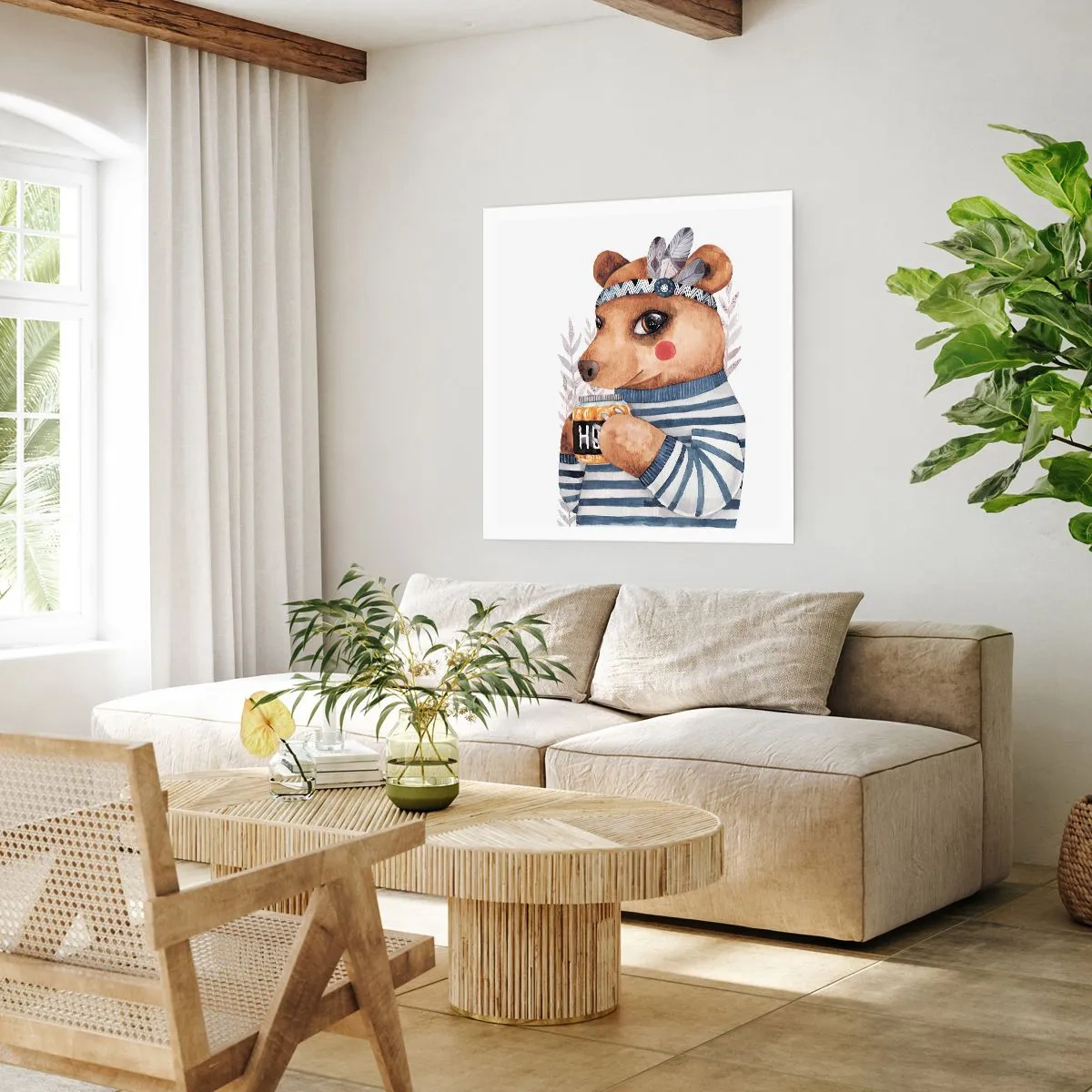 Poster - Süße Bärin - 50x50 cm