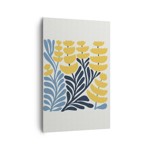 Bild auf Leinwand - Leinwandbild - Sonniges Blumenbeet - 80x120 cm