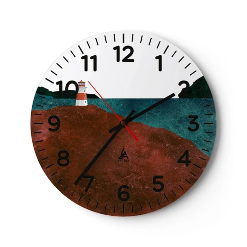 Wanduhr - Glasuhr - Aufs Meer starren - 30x30 cm