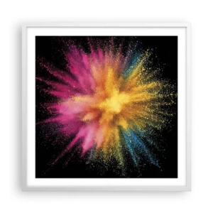 Poster in einem weißen Rahmen - Die Geburt der Farben - 60x60 cm