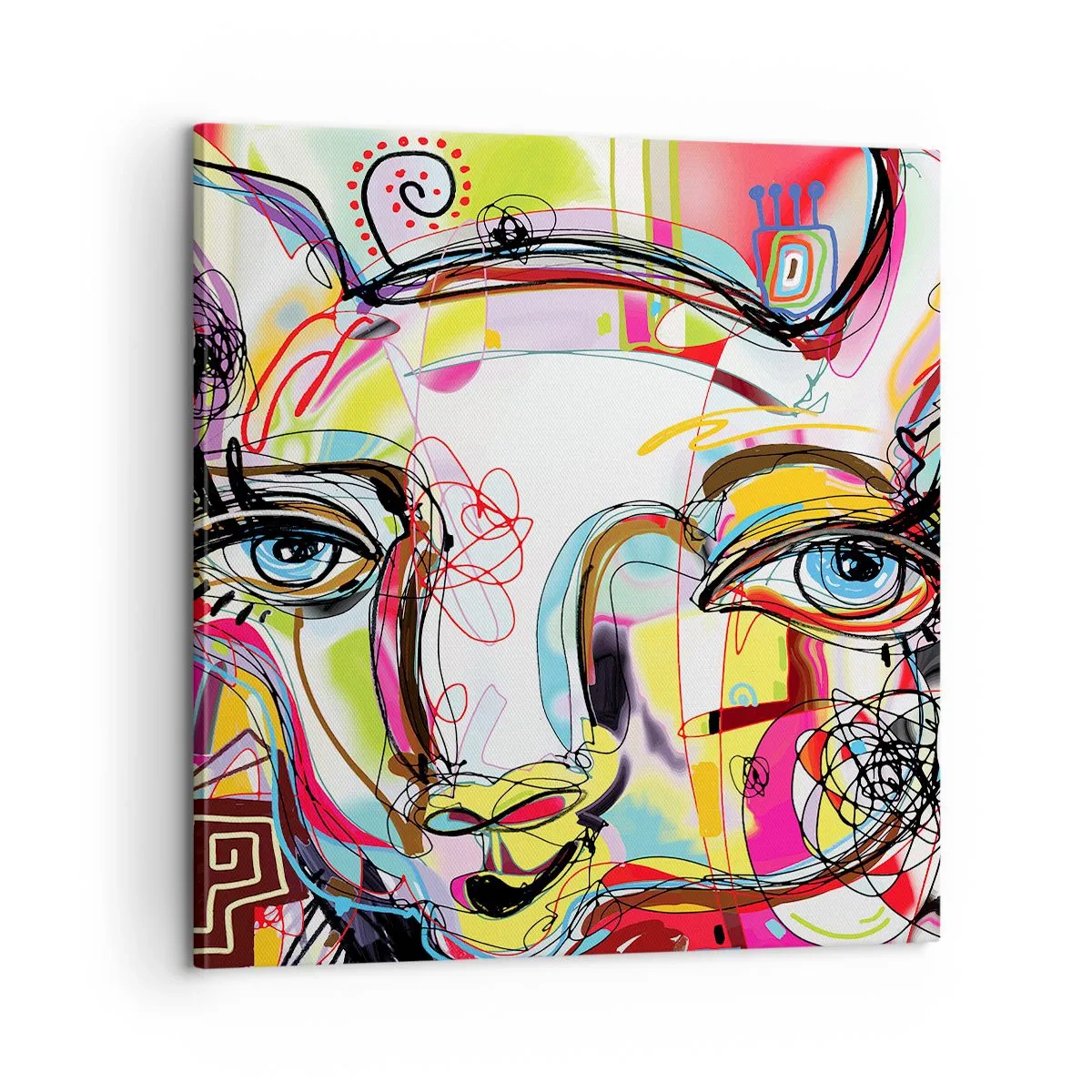 Bild auf Leinwand - Leinwandbild - Der Reichtum des Abiturs der Katze - 60x60 cm