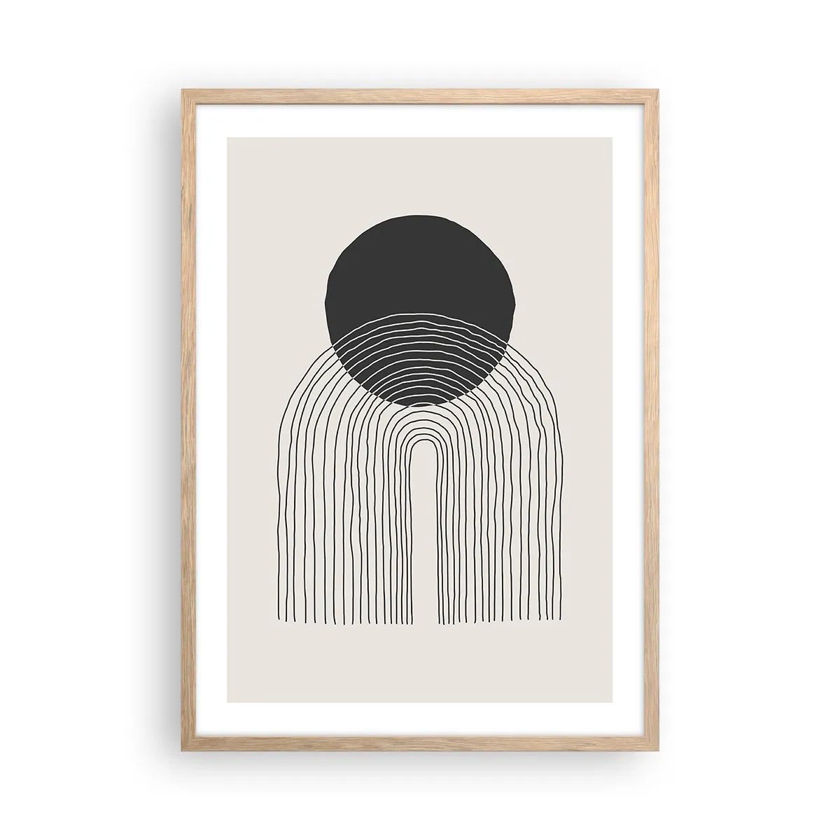 Poster in einem Rahmen aus heller Eiche - Zittern und Vertrauen - 50x70 cm