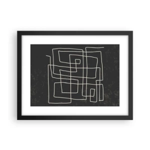 Poster in einem schwarzem Rahmen - Nicht so einfach - 40x30 cm